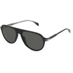 Safilo GmbH David Beckham DB 1200/S Herren-Sonnenbrille Vollrand Pilot Acetat-Gestell, Schwarz