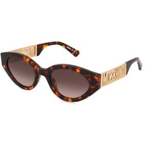 Safilo GmbH Moschino 160/S Damen-Sonnenbrille Vollrand Oval Metall-Gestell, Havanna