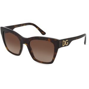 Luxottica Fashion Brillen Vertriebs GmbH Dolce&Gabbana 0DG4384 Damen-Sonnenbrille Vollrand Quadratisch Acetat-Gestell, Havanna