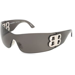 Kering Eyewear Spa Balenciaga BB0359S Damen-Sonnenbrille Vollrand Monoscheibe Kunststoff-Gestell, Grau