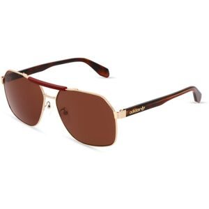 Marcolin Deutschland GmbH Adidas Originals OR0064 Herren-Sonnenbrille Vollrand Quadratisch Metall-Gestell, Gold