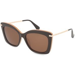Marcolin Deutschland GmbH Max Mara MM0101 Unisex-Sonnenbrille Vollrand Butterfly Acetat-Gestell, Braun