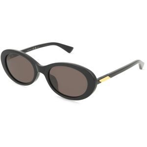 Kering Eyewear Spa Bottega Veneta BV1415SK Damen-Sonnenbrille Vollrand Rund Acetat-Gestell, Schwarz