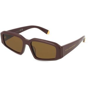 Thélios Stella McCartney SC40079I Damen-Sonnenbrille Vollrand Quadratisch Kunststoff-Gestell, Braun