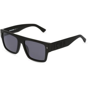 Safilo GmbH Dsquared2 ICON 0003/S Herren-Sonnenbrille Vollrand Quadratisch Acetat-Gestell, Schwarz