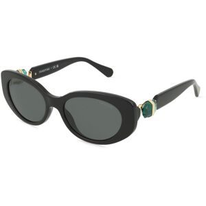 Luxottica Fashion Brillen Vertriebs GmbH Swarovski SK6002 Damen-Sonnenbrille Vollrand Oval Acetat-Gestell, Schwarz