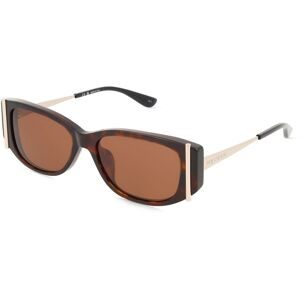 Kering Eyewear Spa Alexander McQueen AM0494SA Damen-Sonnenbrille Vollrand Oval Acetat-Gestell, Havanna