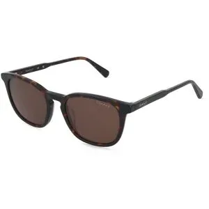 Marcolin Deutschland GmbH Gant GA00017 Unisex-Sonnenbrille Vollrand Eckig Acetat-Gestell, Havanna