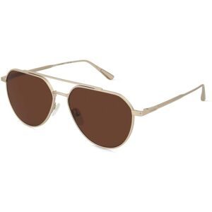 Marchon Germany GmbH Calvin Klein CK24100S Unisex-Sonnenbrille Vollrand Pilot Metall-Gestell, Gold