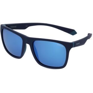 Safilo GmbH Polaroid PLD 2141/S Unisex-Sonnenbrille Vollrand Eckig Kunststoff-Gestell, Blau