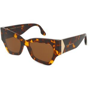 Marchon Germany GmbH Victoria Beckham VB662S Unisex-Sonnenbrille Vollrand Butterfly Acetat-Gestell, Havanna