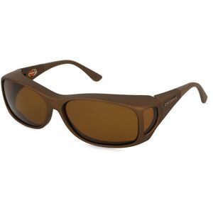 Ursula Hotstegs GmbH Cocoons Überziehsonnenbrille MX Unisex-Sonnenbrille Vollrand Quadratisch Kunststoff-Gestell, Braun