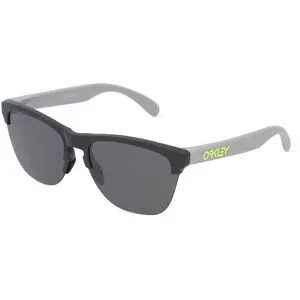 Luxottica Fashion Brillen Vertriebs GmbH Oakley OO9374 FROGSKINS LITE Herren-Sonnenbrille Halbrand Rund Kunststoff-Gestell, Grau