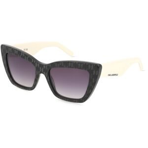 Marchon Germany GmbH Karl Lagerfeld KL6158S Unisex-Sonnenbrille Vollrand Cat Eye Acetat-Gestell, Schwarz