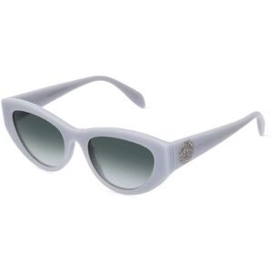 Kering Eyewear Spa Alexander McQueen AM0377S Damen-Sonnenbrille Vollrand Butterfly Kunststoff-Gestell, Grau