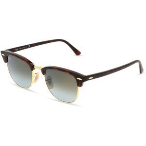 Luxottica Fashion Brillen Vertriebs GmbH Ray-Ban RB 3016 CLUBMASTER Unisex-Sonnenbrille Vollrand Quadratisch Acetat-Gestell, Havanna