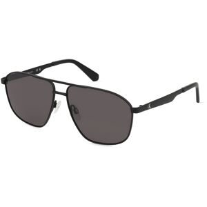 Marchon Germany GmbH Calvin Klein CKJ24202S Unisex-Sonnenbrille Vollrand Quadratisch Metall-Gestell, Schwarz