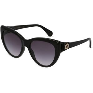 Kering Eyewear Spa Gucci GG0877S Unisex-Sonnenbrille Vollrand Butterfly Kunststoff-Gestell, Schwarz