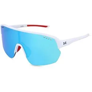 Safilo GmbH Under Armour UA GAMEDAY II/G Unisex-Sonnenbrille Halbrand Monoscheibe Kunststoff-Gestell, Weiß