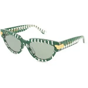 Kering Eyewear Spa Bottega Veneta BV1035S Unisex-Sonnenbrille Vollrand Cat Eye Acetat-Gestell, Grün