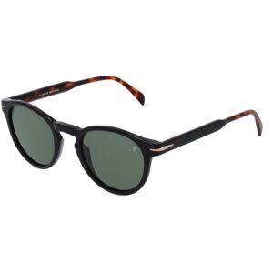 Safilo GmbH David Beckham DB 1111/S Herren-Sonnenbrille Vollrand Rund Acetat-Gestell, Schwarz