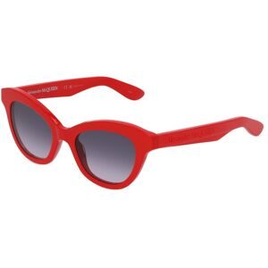 Kering Eyewear Spa Alexander McQueen AM0391S Damen-Sonnenbrille Vollrand Butterfly Kunststoff-Gestell, Rot