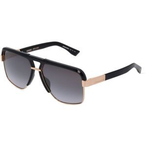 Safilo GmbH Dsquared2 D2 0084/S Herren-Sonnenbrille Vollrand Pilot Metall-Gestell, Schwarz