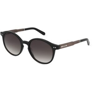 Masterdis Woodfellas 10777 Unisex-Sonnenbrille Vollrand Rund Acetat-Gestell, Schwarz