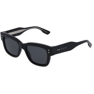 Kering Eyewear Spa Gucci GG1217S Unisex-Sonnenbrille Vollrand Quadratisch Kunststoff-Gestell, Schwarz