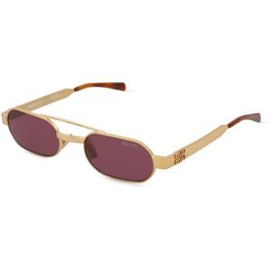 Luxottica Fashion Brillen Vertriebs GmbH Miu Miu MU B52S Damen-Sonnenbrille Vollrand Oval Metall-Gestell, Silber