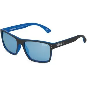 Eschenbach Optik GmbH Superdry KOBE Herren-Sonnenbrille Vollrand Quadratisch Kunststoff-Gestell, Blau