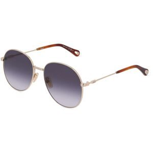 Kering Eyewear Spa Chloé CH0178S Unisex-Sonnenbrille Vollrand Rund Metall-Gestell, Gold