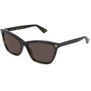Kering Eyewear Spa Gucci GG2111S Damen-Sonnenbrille Vollrand Cat Eye Acetat-Gestell, Havanna