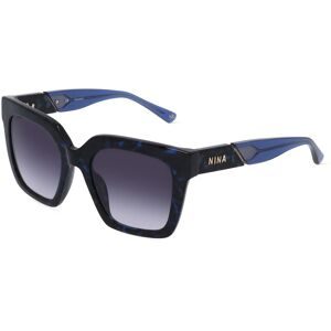 DE RIGO Vision D.A.CH. GmbH Nina Ricci NRISNR318 Unisex-Sonnenbrille Vollrand Butterfly Kunststoff-Gestell, Blau