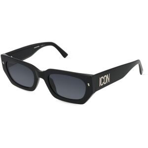Safilo GmbH Dsquared2 ICON 0017/S Damen-Sonnenbrille Vollrand Quadratisch Acetat-Gestell, Schwarz