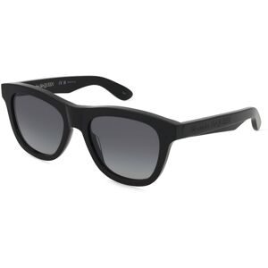 Kering Eyewear Spa Alexander McQueen AM0421S Unisex-Sonnenbrille Vollrand Quadratisch Acetat-Gestell, Schwarz
