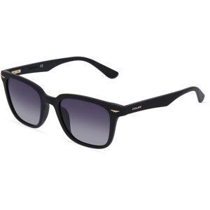 DE RIGO Vision D.A.CH. GmbH Police POISPLE01 Herren-Sonnenbrille Vollrand Quadratisch Kunststoff-Gestell, Schwarz