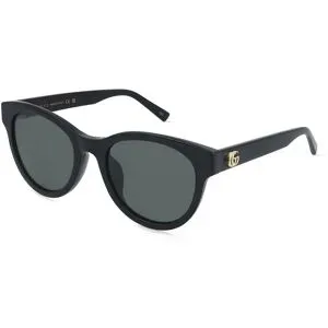 Kering Eyewear Spa Gucci GG2127SK Damen-Sonnenbrille Vollrand Rund Acetat-Gestell, Schwarz