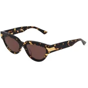 Kering Eyewear Spa Bottega Veneta BV1035S Unisex-Sonnenbrille Vollrand Cat Eye Acetat-Gestell, Havanna