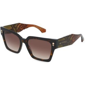 Safilo GmbH Etro 0128/S Damen-Sonnenbrille Vollrand Eckig Kunststoff-Gestell, Havanna