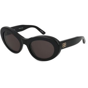 Kering Eyewear Spa Balenciaga BB0294S Unisex-Sonnenbrille Vollrand Rund Acetat-Gestell, Schwarz