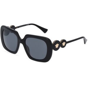 Luxottica Fashion Brillen Vertriebs GmbH Versace VE4434 Damen-Sonnenbrille Vollrand Quadratisch Acetat-Gestell, Schwarz