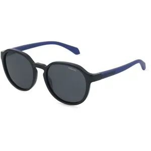 Safilo GmbH Polaroid PLD 8078/S Kinder-Sonnenbrille Vollrand Panto Kunststoff-Gestell, Schwarz