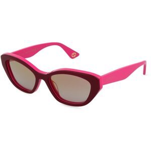 Kering Eyewear Spa Gucci GG1638S Unisex-Sonnenbrille Vollrand Butterfly Acetat-Gestell, Rot