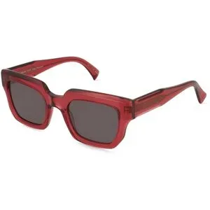 Wenzhou Lanson International Co., Ltd. Fielmann LN 082 SUN FA SKYLER Unisex-Sonnenbrille Vollrand Quadratisch Acetat-Gestell, Rot