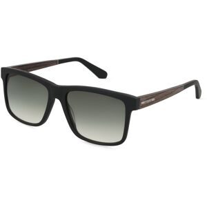 Masterdis Woodfellas 10768 HOHENBURG Unisex-Sonnenbrille Vollrand Quadratisch Kunststoff-Gestell, Schwarz