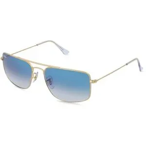 Luxottica Fashion Brillen Vertriebs GmbH Ray-Ban RB3779 EXPLORER 3 Unisex-Sonnenbrille Vollrand Quadratisch Metall-Gestell, Gold