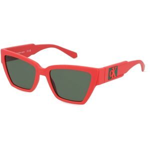 Marchon Germany GmbH Calvin Klein Jeans CKJ23624S Unisex-Sonnenbrille Vollrand Butterfly Kunststoff-Gestell, Rot