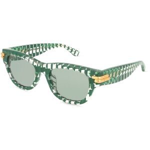 Kering Eyewear Spa Bottega Veneta BV1323SK Unisex-Sonnenbrille Vollrand Eckig Acetat-Gestell, Grün