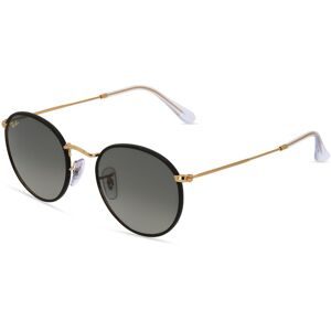 Luxottica Fashion Brillen Vertriebs GmbH Ray-Ban RB 3447JM ROUND FULL COLOR Herren-Sonnenbrille Vollrand Panto Metall-Gestell, Schwarz